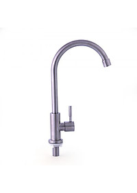 Vòi rửa bát cắm chậu lạnh inox SUS 304