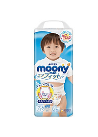 Bỉm - Tã quần Moony Blue size XL Boy 38 miếng (Cho bé 12~22kg)