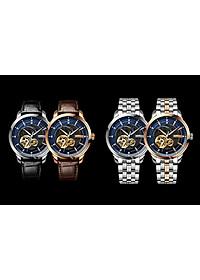 Đồng hồ nam Lobinni L5013-1 Chính hãng ,Kính sapphire nguyên khối ,chống xước,chống nước 50m,mặt xanh vỏ vàng hồng dây da nâu xịn, thép không gỉ 316L,Đồng hồ cơ (Automatic) bảo hành 24 tháng, hàng mới 100%,thiết kế lộ cơ trẻ trung và sang trọng