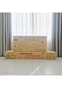 Thảm gấp gọn chống thấm mặt Umoo chính hãng kích thước 180x200cm dày 1.5cm mẫu Sư tử