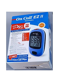 Máy đo đường huyết On Call EZ II, Hàng chính hãng, gồm bút, kim chích máu và tặng 25 que thử, BH trọn đời