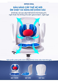 Ghế Chỉnh Dáng Ngồi Công Thái Học OFFICE CHILL Ngồi Thẳng Đúng Tư Thế Chống Đau Lưng Gù Lưng Ghế Thế Hệ Mới Bảo Hành 90 Ngày