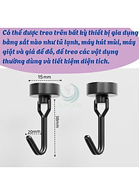 [Bộ 2  Cái]- Nam Châm Móc Treo Lực Hút Siêu Mạnh, Móc Treo Nam Châm Treo Đồ Lực Hút Siêu Mạnh T009