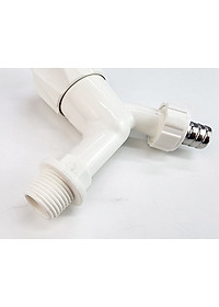 Bộ 3 vòi hồ tay núm tròn nhựa PP trắng, thân ngắn, ren 21-27mm Eurolife EL-HN05 (Trắng) (3 cái)