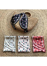 Khăn lụa đa năng quàng cổ và trang trí thời trang họa tiết vintage AKL23 họa tiết ô vuông (chọn mầu)