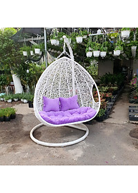 Ghế xích đu đôi - NAVICOM  (Nệm màu tím)