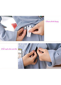 Bộ Đồ Bầu Và Sau Sinh Dài Tay Azuno AZ30 Mặc Nhà Thu Đông Chất Cotton Mềm Mại Có Thiết Kế Cho Con Bú