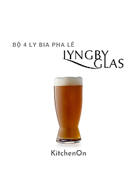 Bộ 4 ly bia pha lê Lyngby Glas Đan Mạch
