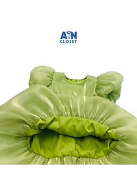 Đầm công chúa bé gái Nơ xanh tay phồng organza - AICDBGO6KIXN - AIN Closet