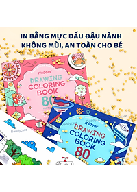 Đồ chơi thủ công 80 bức tranh tô màu cho bé Mideer Drawing Coloring, đồ chơi sáng tạo cho bé 2,3,4,5,6 tuổi