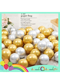 Bong bóng trang trí tiệc xinh Chrome 20 cái mix màu size 10''