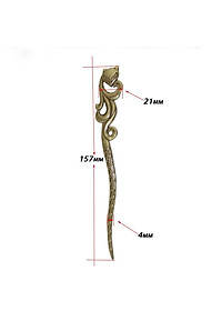 TRÂM CÀI TÓC HỒ LY VÀNG ĐỒNG CÓ HỘP NHUNG ĐỰNG