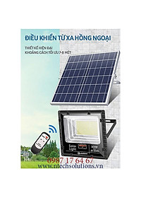 Đèn Pha Năng Lượng Mặt Trời JD-8200L Công Suất 200W - Mẫu Mới 2020, Khung Nhôm, Chip Led "SMD"