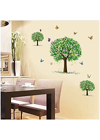 Decal Ba cây xanh mùa xuân Amy  DCX053 (70 x 115 cm)