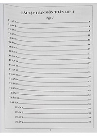 Combo Sách - Bài tập tuần Toán 4 tập 1 + 2