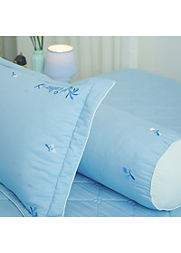 Bộ ga giường chần bông KBedding by Everon KMTS 107 Microtencel Xanh nhạt (4 món)