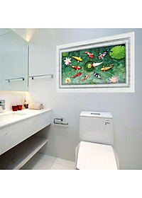 Decal dán tường nguyên miếng quần ngư hội tụ MJ8031B