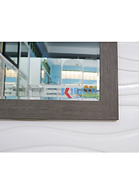 Gương soi Kibath khung viền màu xám KT 55x70 cm