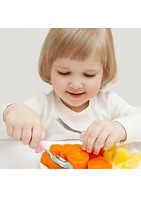 Bộ thìa nĩa tập ăn cho bé Palm Grasp Marcus & Marcus, từ 18 tháng