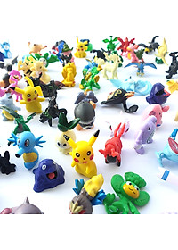 Bộ sưu tập mô hình đồ chơi Pokemon 48 chi tiết không trùng anime chibi vui nhộn, dễ thương cho bé nhập vai, trang trí - Hàng chính hãng