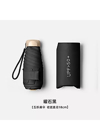 Dù Mini Gấp Gọn  UPF50+ 2 Lớp Chống UV Tia Cực Tím ( Ô Che Mưa Nắng Bỏ Túi Văn Phòng Kích Thước Siêu Nhỏ 18cm ) - Hàng Chính Hãng MINIIN