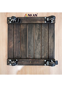Đế Lót Chậu Cây Có Bánh Xe Cao Cấp ANKAN Hình Vuông Màu Đen 35x35Cm, Tải trọng 150 Kg, Di Chuyển Chậu Cây Nặng Dễ Dàng, Êm Ái