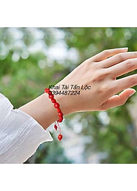 Vòng tay hạt đậu đỏ - Hồng đậu - tình yêu nồng thắm kèm hộp sang trọng
