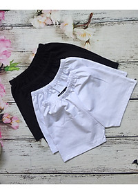 Combo 2 quần thun bé trai màu đen + trắng - 100% cotton - Siêu nhẹ, siêu thoáng mát