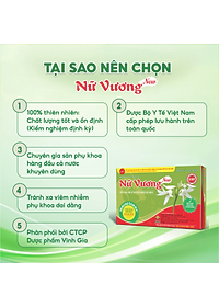 Nữ Vương New Vinh Gia Hỗ Trợ Cân Bằng PH Vùng Nhạy Cảm, Giảm Khí Hư, Ngứa Vùng Nhạy Cảm, Phòng Ngừa Các Bệnh Phụ Khoa Hộp 30 Viên