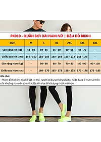 Quần bơi lẻ dài kín chân chống nắng nam nữ, chất thun bơi lạnh co giãn đa chiều đẹp, có size đại cho người béo mập, quần tập gym, yoga, bơi lội | PK010