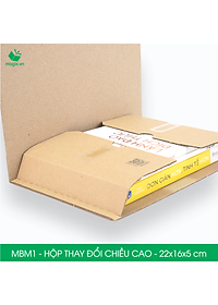 MBM1 - 22x16x5cm - Combo 100 Hộp carton thay đổi chiều cao - Thùng carton đóng hàng