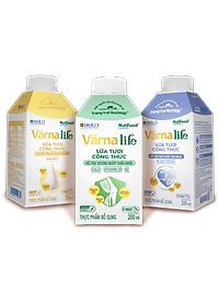 Thùng Thực phẩm bổ sung Värna Life sữa tươi công thức (Vàng) (12 hộp x 200ml)