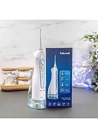 Máy tăm nước cầm tay FAIRYWILL FW-5020E Bản Màu Trắng Thiết kế nhỏ gọn Sạc bằng USB Dễ mang đi du lịch Hàng Chính Hãng