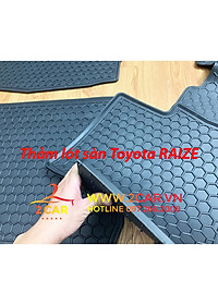 Thảm sàn, Thảm lót sàn xe Toyota RAIZE 2021-2022 cao su đúc, vân tổ ong, không mùi, MẪU MỚI