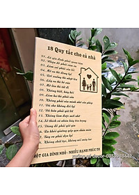 Bảng Gỗ Quy Tắc Gia Đình, Tranh Treo Tường Gia đình, Những Quy Tắc Để Con Có Cuộc Sống Hạnh Phúc