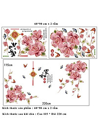 Decal dán tường hoa phú quý ZOOYOO SK2020AB
