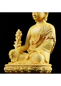 Tượng đức phật Dược Sư - tượng phật Dược Sư bằng gỗ hoàng dương - C145 (Hàng cao cấp, tinh xảo, Cao 14.5 cm)