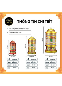 Kinh luân điện -Bánh xe cầu nguyện cắm điện, có kinh bên trong.