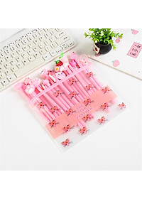 Combo 10 bút ngộ nghĩnh màu hường dễ thương tặng túi zip