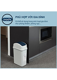 Thùng Rác Nhựa Nắp Lật Inochi 10 Lít Rất Đẹp Làm Sọt Rác Văn Phòng, Khách Sạn, Đựng Rác Gia Đình, Để Bàn Trong Nhà