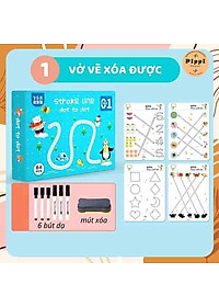 Tập tô vẽ thông minh xóa được - đồ chơi giáo dục toàn diện Montessori cho bé