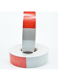 Cuộn Phản Quang 2 Màu Đỏ Trắng Bóc Dán Cho Xe Tải, Xe Container, Xe Hơi, Xe Ô tô Dài 45 Mét/ Cuộn Giúp An Toàn Ban Đêm Mai Lee