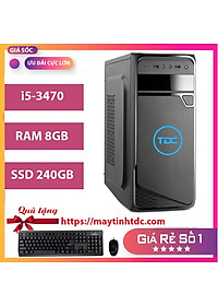 Case máy tính để bàn MAX PC CPU Core i5 3470 Ram 8GB SSD 240GB+ Qùa tặng bộ phím chuột, bàn di chuột