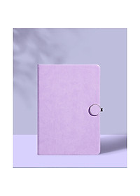 Sổ tay ghi chép có khóa da trơn PU mềm đẹp sang trọng tặng quà hội nghị - B111