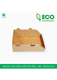 MKCG2 - 25x15x15 cm - 20 Khay giấy chất cao tầng bằng giấy carton siêu cứng, kệ giấy đựng đồ văn phòng, khay đựng dụng cụ, khay linh kiện, kệ phân loại dụng cụ
