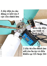 Bộ điện gió tự chế 12v-24v/300w sải cánh 1.3m