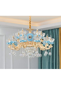 Đèn chùm ALACA pha lê trang trí nội thất sang trọng 15 tay - kèm bóng LED chuyên dụng