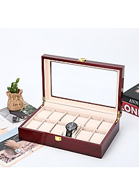 Hộp Đựng Đồng Hồ Đeo Tay 12 Ngăn SAIKE SAIKE S1288 Vỏ Gỗ Cao Cấp