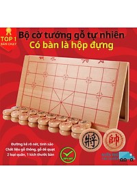 [GỖ TỰ NHIÊN CAO CẤP] Bộ cờ tướng gỗ sồi cao cấp kích thước 40 x 35cm, Bộ cờ tướng cao cấp khắc nét tinh xảo có bàn là hộp đựng gấp gọn - Hàng chính hãng D Danido
