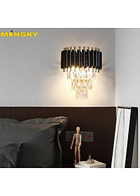 Đèn gắn tường ANGAR pha lê 3 tầng sang trọng trang trí nội thất hiện đại - (103).